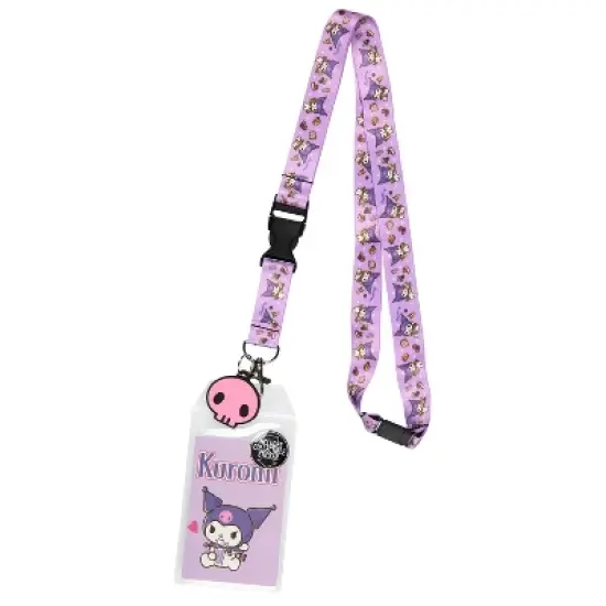 Kuromi ID Badge Holder Lanyard w/ Rubber Pendant and Collectible Sticker image {4}