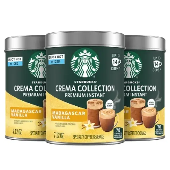 Starbucks Crema Collection Madagascar Vanilla Premium Instant Coffee - 21.36oz/3ct image {11}