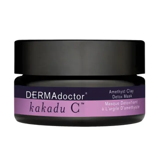 DERMAdoctor Kakadu C Amethyst Clay Detox Mask with vitamin C for dark spots, dull skin, oil control, and pore refining, 1.69 oz. image {13}