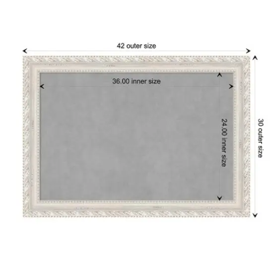 42"x30" Opera Framed Magnetic Board Off-White - Amanti Art: Wall Mount, Metal, Home & Office Use image {9}
