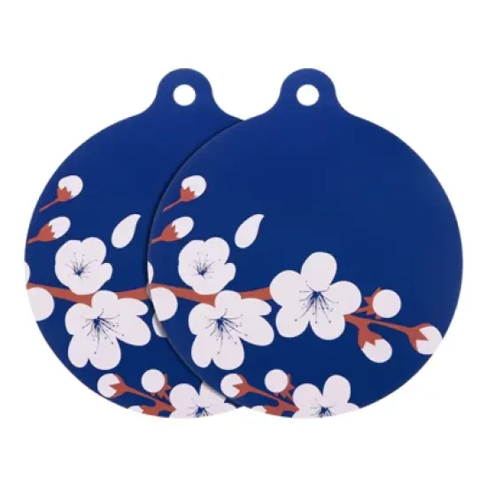 Unique Bargains Non-Slip Multifunctional Silicone Mats for Induction with Handle 2 Pcs image {7}