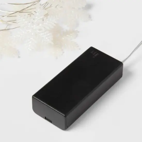 30ct LED Dewdrop with Glittered Snowflakes Christmas Indoor Novelty String Lights Warm White with Silver Wire - Wondershop&trade; image {3}