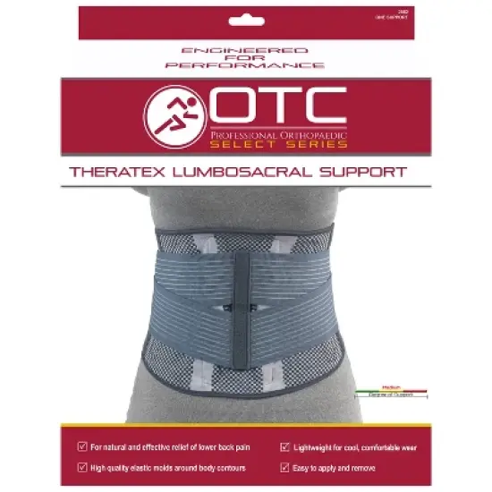 OTC Lumbosacral Back Brace, Theratex Spinal Medium Support image {1}