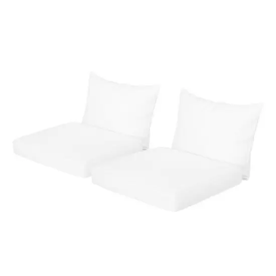 Christopher Knight Home Antibes Outdoor Water Resistant Fabric Club Chair Cushions (Set of 2) image {1}