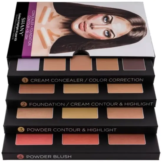 SHANY 4-Layer Contour and Highlight Makeup Kit  - 4 pieces image {6}