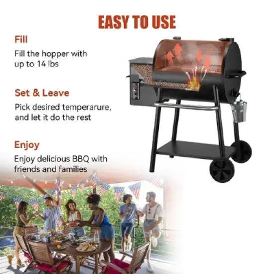 ZPG-550A2E Wood Pellet Grill BBQ Smoker Digital Control - Silver - Z Grills: Electric, 585 sq in Cooking Area image {9}