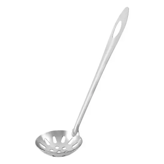 Unique Bargains Kitchen Stainless Steel Strainer Perforated Slotted Ladle Spoon 2.6" Dia image {3}