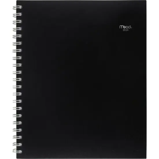 Mead 2025-2026 11"x9.375" Basic Large Black Planner image {8}