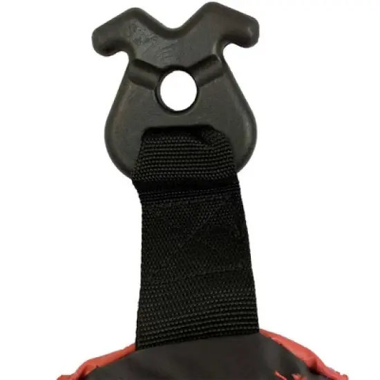 RAVE Sports 02918-RV-SMU Ripper 2 Rider Nylon Inflatable Towable Float with Foam Handles, Neoprene Knuckle Guards and Quick Connect Tow Points, Red image {5}