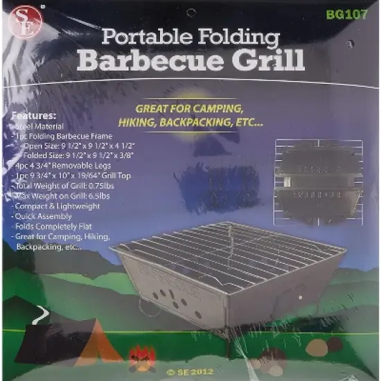 SE Portable Folding Barbecue Grill - BG107 image {2}