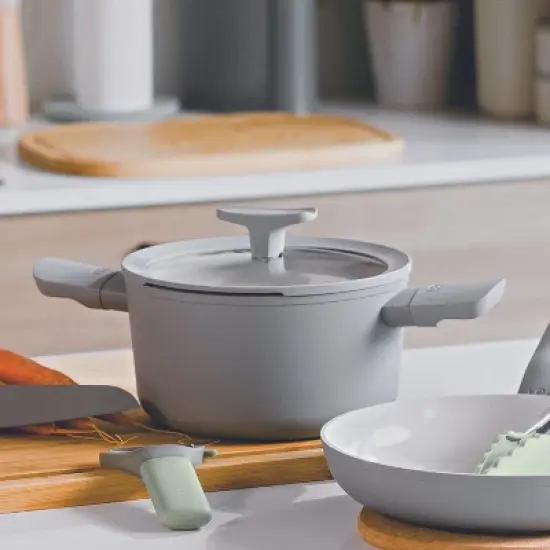 BergHOFF Balance 11Pc Nonstick Ceramic Cookware Set With Glass Lid, Recycled Aluminum image {4}