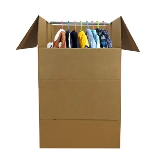 UBMOVE Shorty Space Saving Wardrobe Moving Boxes (Bundle of 6) 20" x 20" x 34" Moving Boxes image {5}