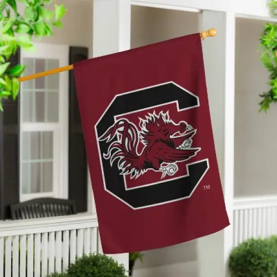 Evergreen NCAA University of South Carolina Applique House Flag 28 x 44 Inches Outdoor Decor for Homes and Gardens image {4}