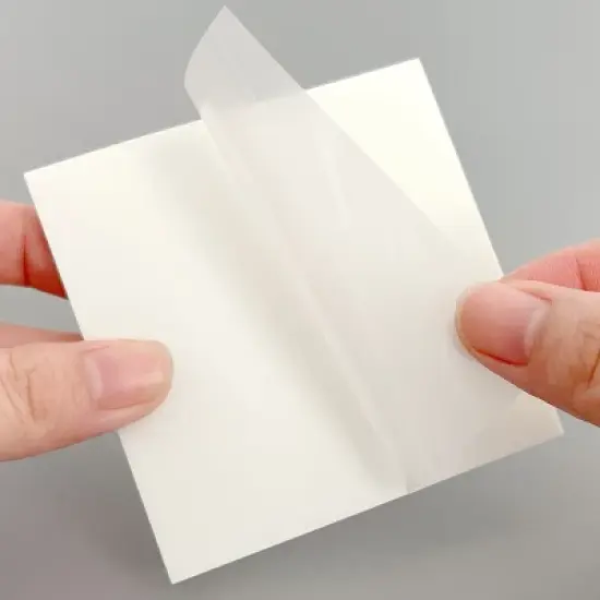 Wrapables Transparent Sticky Notes, Waterproof Self-Adhesive Memos for Home, School, Office (Set of 5), Transparent image {2}