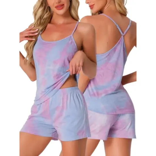 INSPIRE CHIC Women's Cotton Soft Modal Cami Top with Shorts with Pockets Pajama Set image {5}