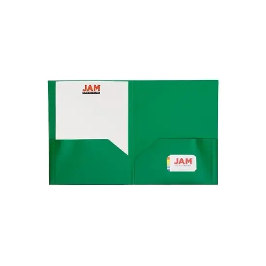 JAM Paper 2-Pocket School POP Folders Green 96/pack (382Egrb) 382EGRB image {2}