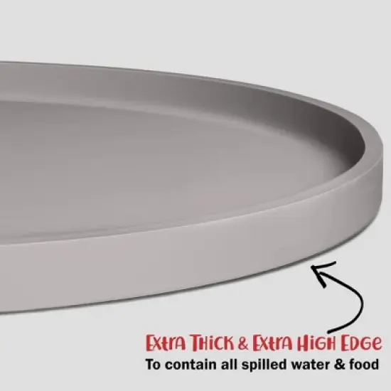 DogBuddy Dog Food Mat, Waterproof Dog Bowl Mat, Silicone Dog Mat for Food and Water, Pet Food Mat with Edges, Nonslip Feeding Mat image {3}