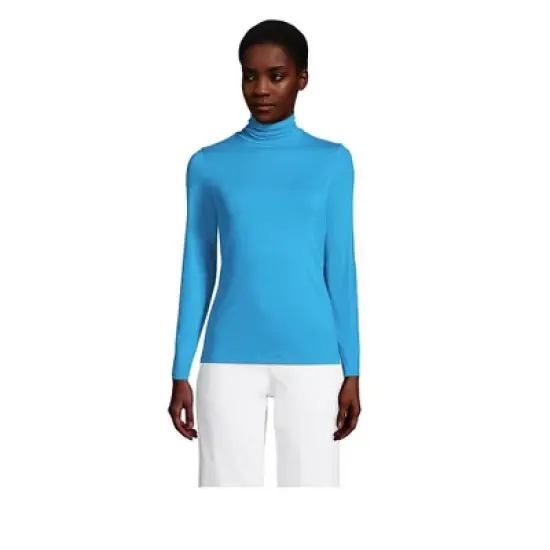 Lands' End Women's Lightweight Fitted Long Sleeve Turtleneck image {8}