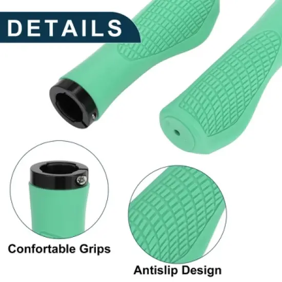 Unique Bargains Bike Handlebar Grips Covers 5.28" Green 1 Pair image {3}