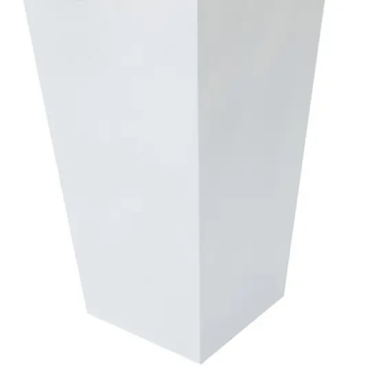 LuxenHome Square Tapered 18.5" H House Planters, Indoor & Outdoor White image {2}