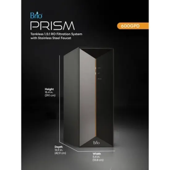 BRIO Tankless RO Reverse Osmosis Water Filtration System Black image {6}