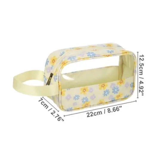 Unique Bargains Durable Small Makeup Bag Yellow 1 Pc image {1}