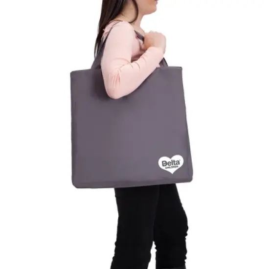 Delta Children EZ Fold Ultra Compact Travel Bassinet - Gray image {6}