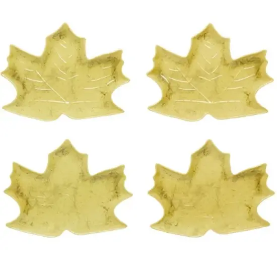 The Lakeside Collection Set of 4 Appetizer Plates - Fall Leaves image {5}