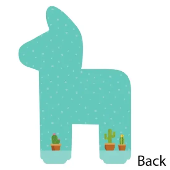 Big Dot of Happiness Let's Fiesta - Shaped Thank You Cards - Fiesta Thank You Note Cards with Envelopes - Set of 12 image {3}