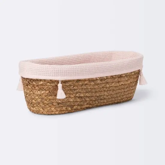 Natural Weave Oval Storage Bin with Waffle Weave Liner - Cloud Island&trade; image {5}