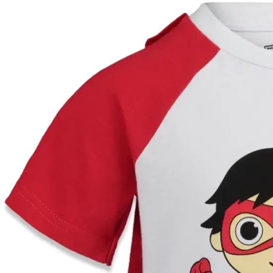 RYAN'S WORLD Ryans World Red Titan Cosplay T-Shirt Cape and Mask 3 Piece Outfit Set Little Kid to Big Kid  image {4}