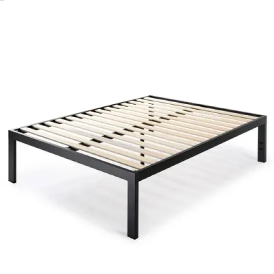18" Just Mallet Metal Platform Bed Black - Mellow image {2}