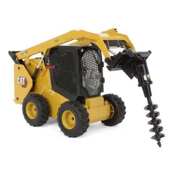 Diecast Masters 1/16 Radio Control CAT 272D3 Skid Steer Loader w/ Bucket, Auger, Forks & Broom 28007 image {2}