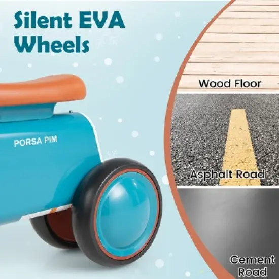 Costway 8FT Recreational Trampoline w/ Ladder Enclosure Net Safety Pad Outdoor Blue image {4}