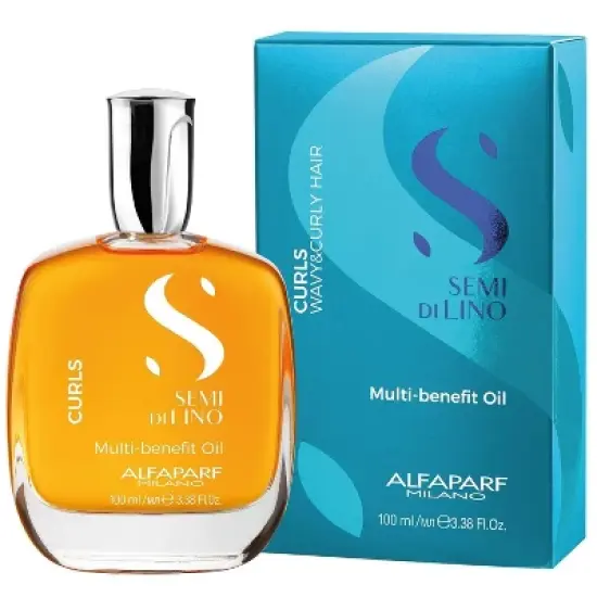ALFAPARF Semi Di Lino CURLS Multi-Benefit Oil for Defined, Nourished Curls (3.38 oz) Curl Definer, Humidity Shield & Hair Strengthening Oil image {4}