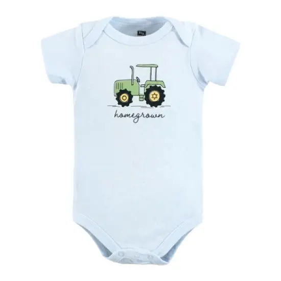 Hudson Baby Unisex Baby Cotton Bodysuits, Tractor image {2}