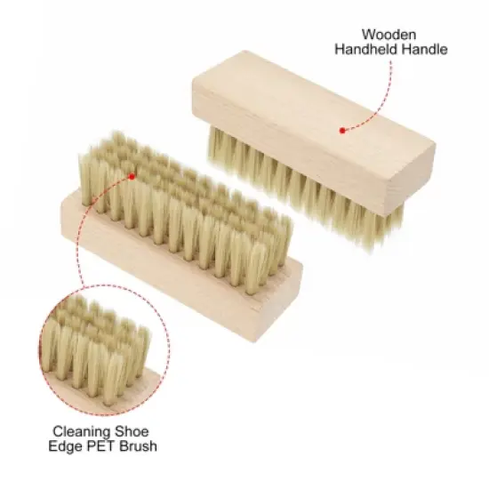 Unique Bargains Canvas Sneakers Handheld Shoes Cleaning Scrub Brushes Multicolor 3 Pcs image {2}