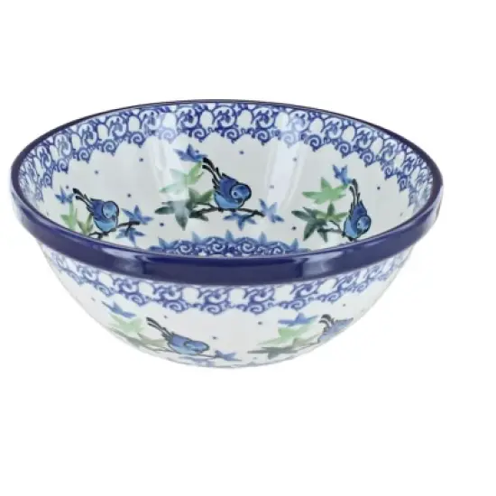 Blue Rose Polish Pottery Ceramika Artystyczna Cereal Bowl image {12}