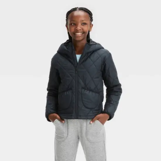 Girls' Solid Quilted Jacket - All in Motion&trade; image {3}