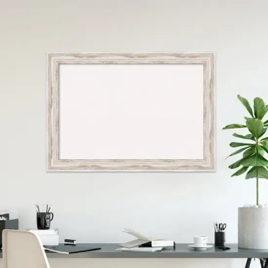 Amanti Art Alexandria Wood Framed Corkboard, White Cork image {5}