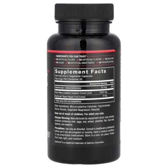 Force Factor Fundamentals, Black Maca, 60 Capsules image {1}