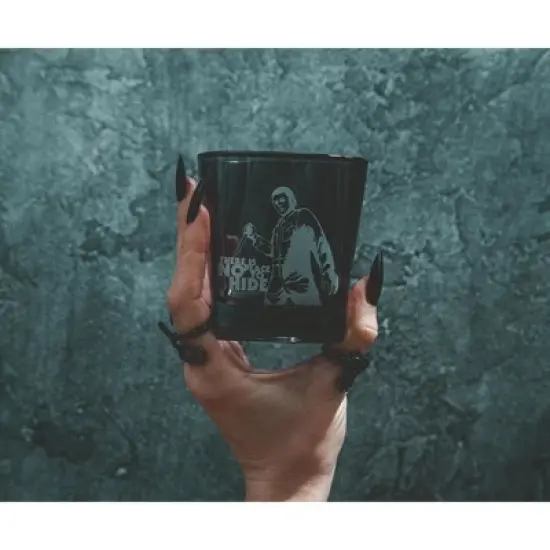 Silver Buffalo Halloween II Michael Myers 9-Ounce Etched Rocks Glasses | Set of 2 image {4}