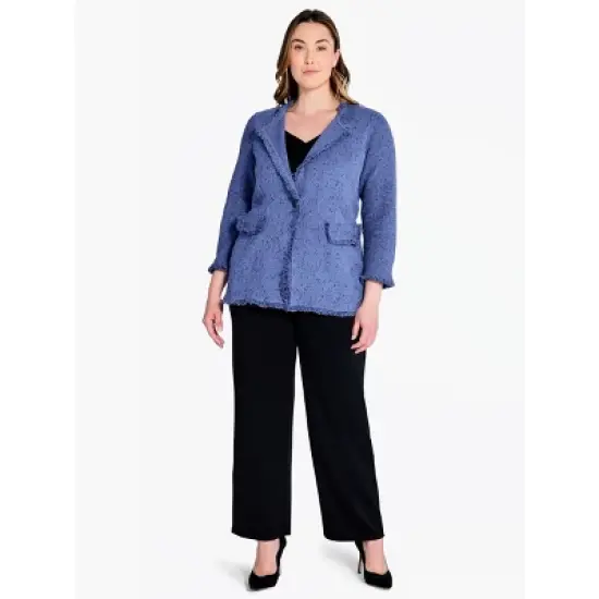 NIC + ZOE Fringe Mix Knit Blazer image {6}