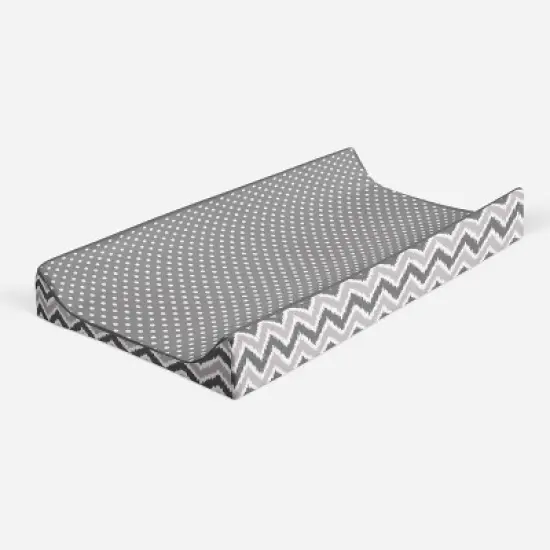 Bacati - MixNMatch Gray Pin Dots Changing Pad Cover image {5}