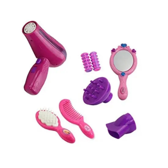 Insten Cute Little Girls Beauty Salon Fashion Playset with Mirror, Hairdryer & Accessories, Pretend Toys for Kids image {3}