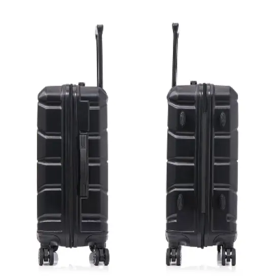 DUKAP Sense Lightweight Hardside Medium Checked Spinner Suitcase - Black image {7}