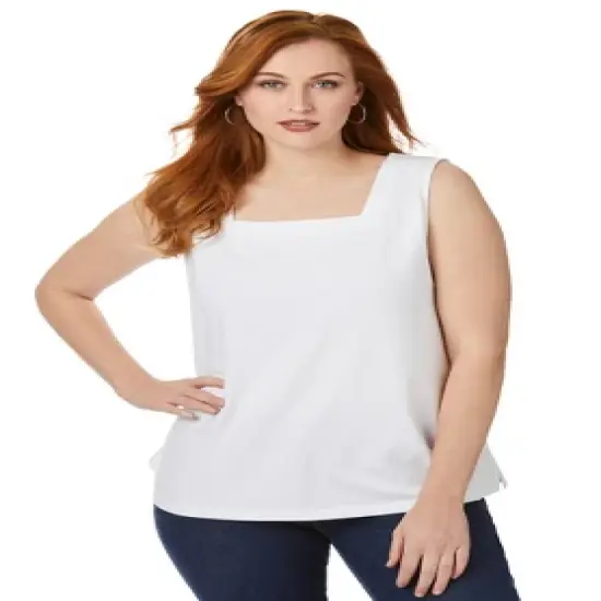 Jessica London Women&rsquo;s Plus Size Square Neck Tank image {2}