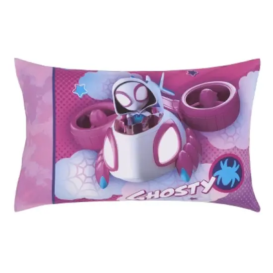Marvel Ghost Spider, Go Ghosty Purple, Pink, and Blue 4 Piece Toddler Bed Set image {5}