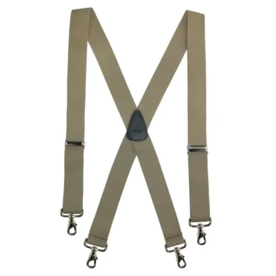 CTM Men's Elastic Solid Color X-Back Suspender with Swivel Hook Ends image {7}