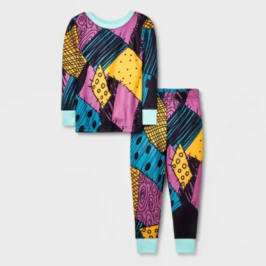 Toddler Girls' Disney The Nightmare Before Christmas Sally Pajama Set - Black image {3}